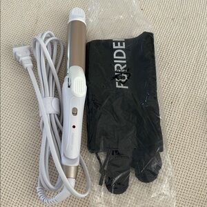 FURIDEN Europe Travel Curling Iron Mini: Dual Voltage Flat Iron, White, NWT